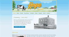 Desktop Screenshot of hopecreamery.com